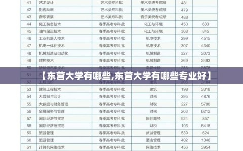 【东营大学有哪些,东营大学有哪些专业好】