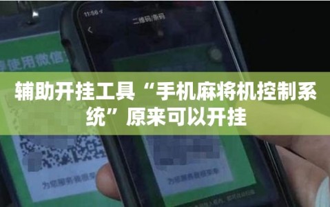 辅助开挂工具“手机麻将机控制系统”原来可以开挂