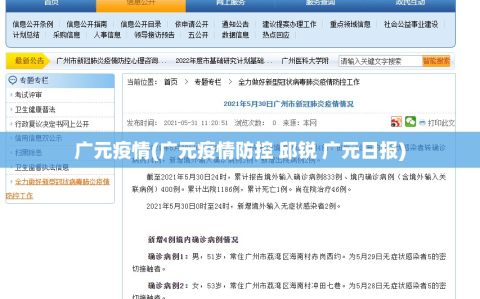 广元疫情(广元疫情防控 邱锐 广元日报)