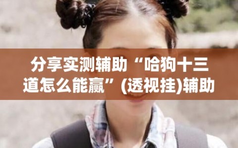 分享实测辅助“哈狗十三道怎么能赢”(透视挂)辅助下载教程