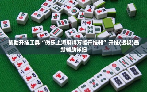 辅助开挂工具“微乐上海麻将万能开挂器”开挂(透视)最新辅助详细