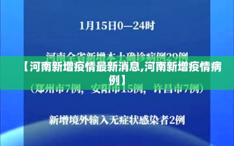 【河南新增疫情最新消息,河南新增疫情病例】