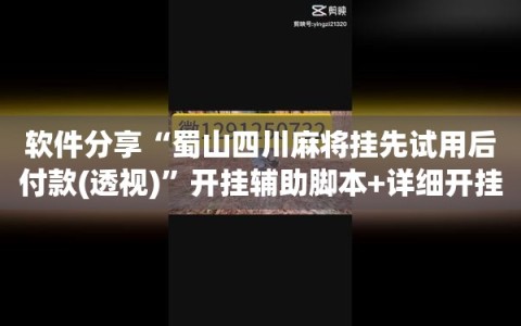 软件分享“蜀山四川麻将挂先试用后付款(透视)”开挂辅助脚本+详细开挂安装教程