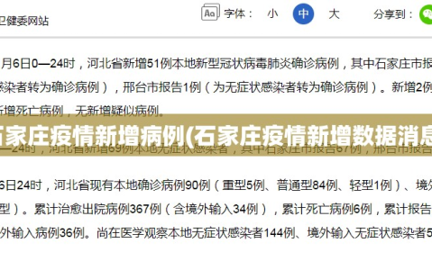 石家庄疫情新增病例(石家庄疫情新增数据消息)