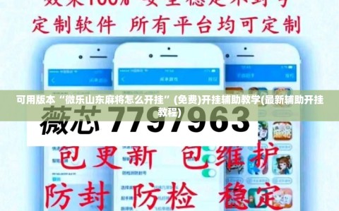 可用版本“微乐山东麻将怎么开挂”(免费)开挂辅助教学(最新辅助开挂教程)