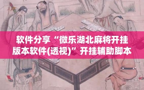 软件分享“微乐湖北麻将开挂版本软件(透视)”开挂辅助脚本+详细开挂安装教程