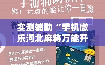 实测辅助“手机微乐河北麻将万能开挂神器”开挂辅助脚本+详细开挂安装教程