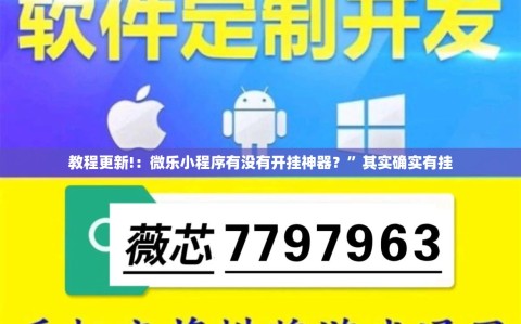 教程更新!：微乐小程序有没有开挂神器？”其实确实有挂