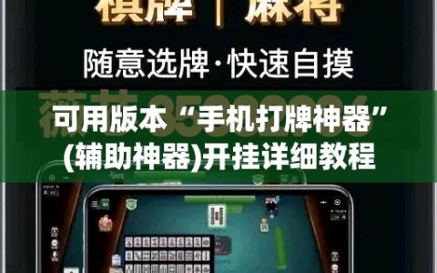 可用版本“手机打牌神器”(辅助神器)开挂详细教程