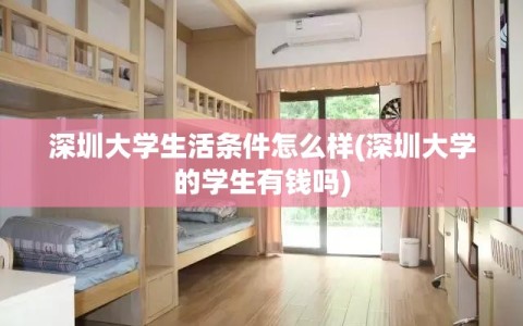 深圳大学生活条件怎么样(深圳大学的学生有钱吗)