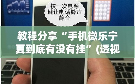 教程分享“手机微乐宁夏到底有没有挂”(透视)其实确实有挂