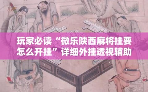 玩家必读“微乐陕西麻将挂要怎么开挂”详细外挂透视辅助软件教程