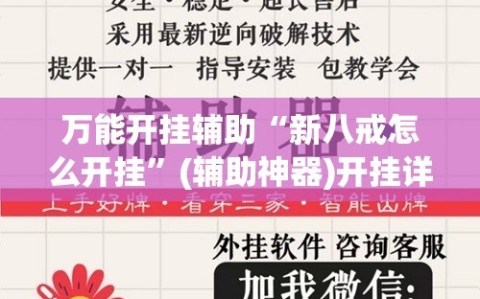 万能开挂辅助“新八戒怎么开挂”(辅助神器)开挂详细教程