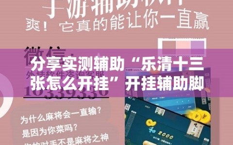 分享实测辅助“乐清十三张怎么开挂”开挂辅助脚本+详细开挂安装教程
