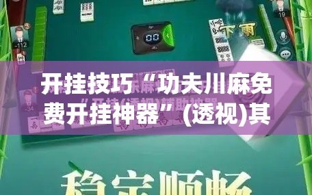 开挂技巧“功夫川麻免费开挂神器”(透视)其实确实有挂