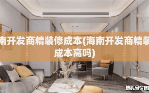 海南开发商精装修成本(海南开发商精装修成本高吗)