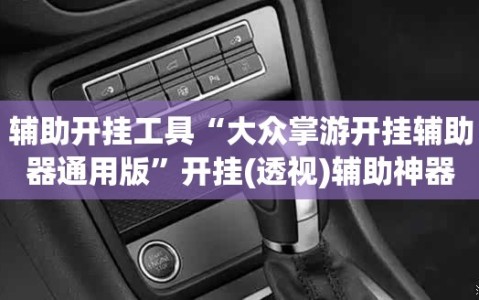 辅助开挂工具“大众掌游开挂辅助器通用版”开挂(透视)辅助神器