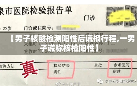 【男子核酸检测阳性后谎报行程,一男子谎称核检阳性】