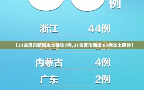 【31省区市新增本土确诊7例,31省区市新增 61例本土确诊】