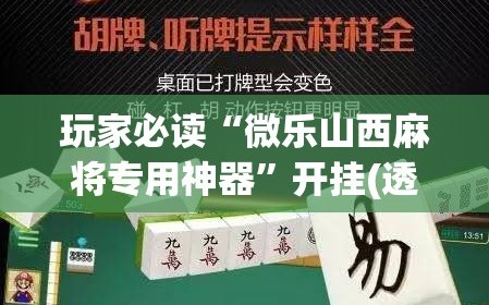 玩家必读“微乐山西麻将专用神器”开挂(透视)辅助教程