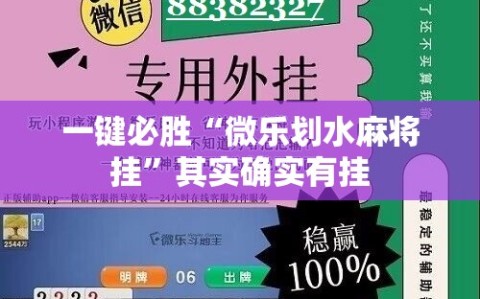 一键必胜“微乐划水麻将挂”其实确实有挂