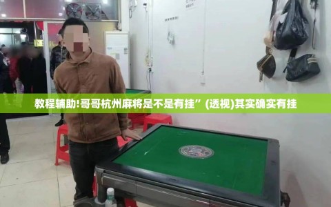 教程辅助!哥哥杭州麻将是不是有挂”(透视)其实确实有挂