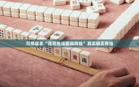 可用版本“花花生活圈麻将挂”其实确实有挂