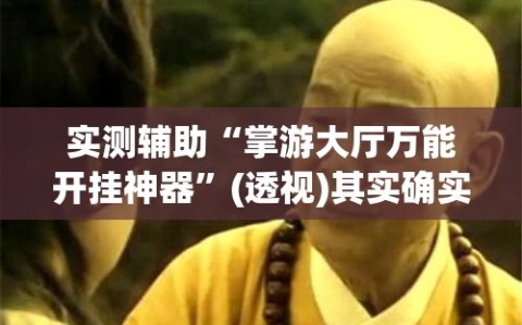 实测辅助“掌游大厅万能开挂神器”(透视)其实确实有挂