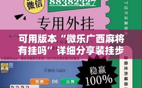 可用版本“微乐广西麻将有挂吗”详细分享装挂步骤