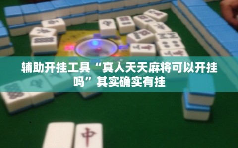 辅助开挂工具“真人天天麻将可以开挂吗”其实确实有挂