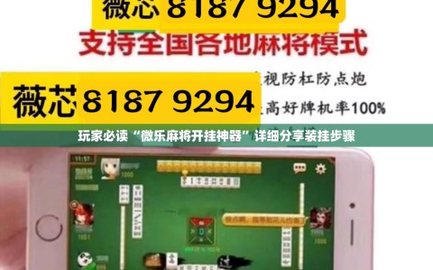 玩家必读“微乐麻将开挂神器”详细分享装挂步骤