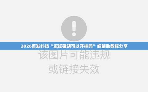 2026首发科技“逗娱碰胡可以开挂吗”细辅助教程分享