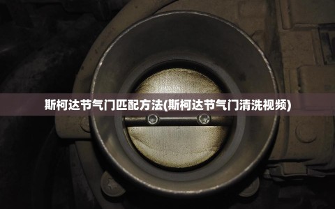 斯柯达节气门匹配方法(斯柯达节气门清洗视频)