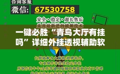 一键必胜“青鸟大厅有挂吗”详细外挂透视辅助软件教程