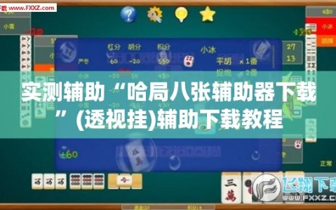 实测辅助“哈局八张辅助器下载”(透视挂)辅助下载教程