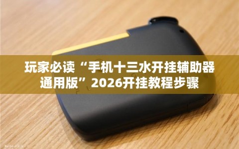 玩家必读“手机十三水开挂辅助器通用版”2026开挂教程步骤