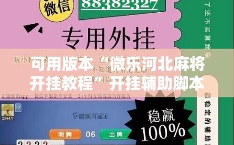 可用版本“微乐河北麻将开挂教程”开挂辅助脚本+详细开挂安装教程