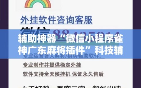 辅助神器“微信小程序雀神广东麻将插件”科技辅助神器手机版