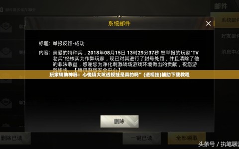 玩家辅助神器：心悦填大坑透视挂是真的吗”(透视挂)辅助下载教程