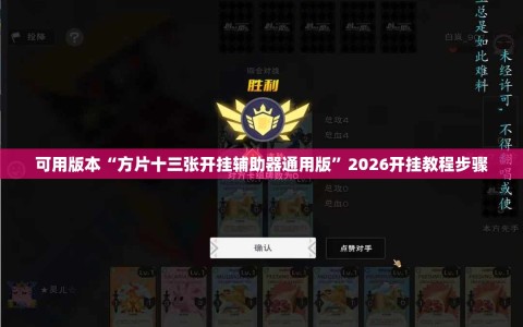 可用版本“方片十三张开挂辅助器通用版”2026开挂教程步骤