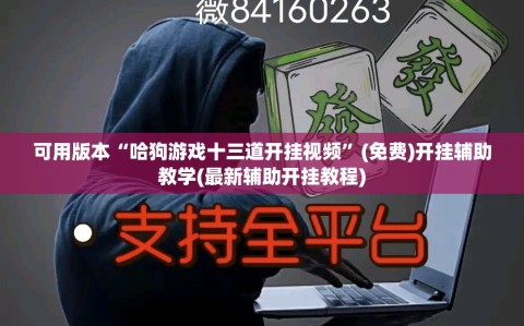 可用版本“哈狗游戏十三道开挂视频”(免费)开挂辅助教学(最新辅助开挂教程)