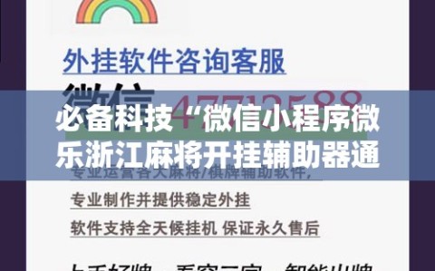 必备科技“微信小程序微乐浙江麻将开挂辅助器通用版”细辅助教程分享