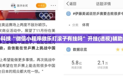 必备科技“微信小程序微乐打滚子有挂吗”开挂(透视)辅助神器