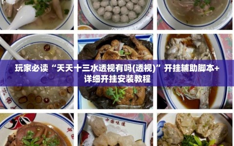 玩家必读“天天十三水透视有吗(透视)”开挂辅助脚本+详细开挂安装教程