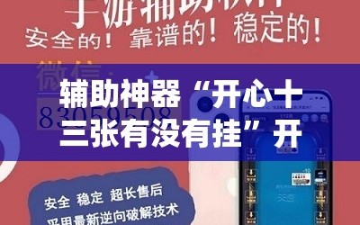 辅助神器“开心十三张有没有挂”开挂(透视)辅助神器