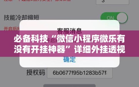 必备科技“微信小程序微乐有没有开挂神器”详细外挂透视辅助软件教程