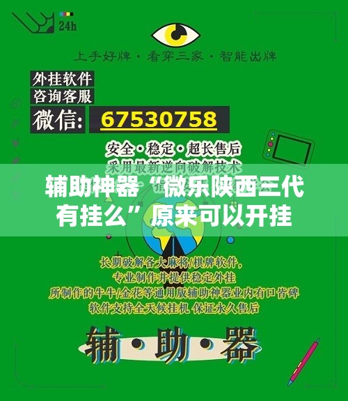 辅助神器“微乐陕西三代有挂么”原来可以开挂