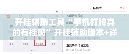 开挂辅助工具“手机打牌真的有挂吗	”开挂辅助脚本+详细开挂安装教程