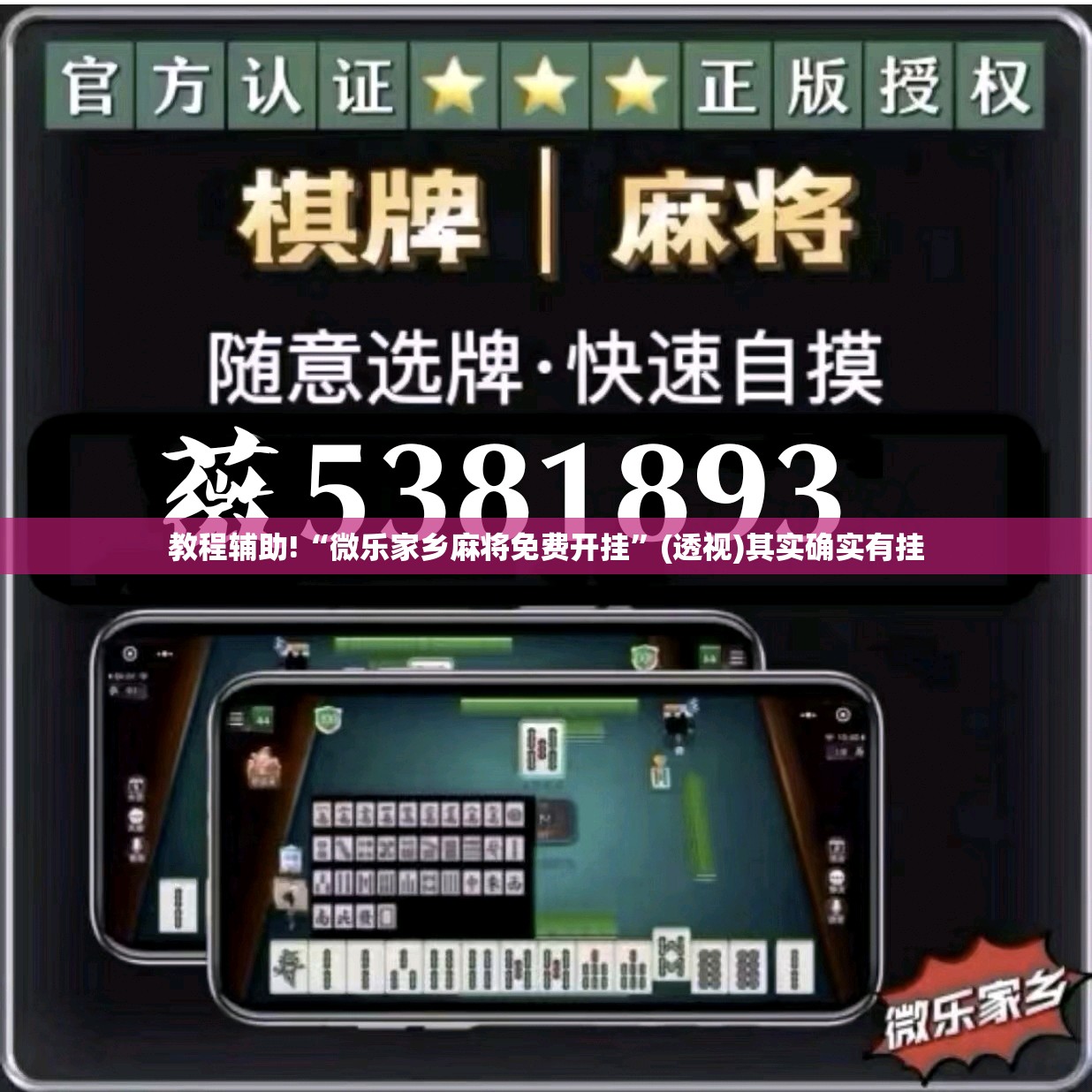 教程辅助!“微乐家乡麻将免费开挂”(透视)其实确实有挂