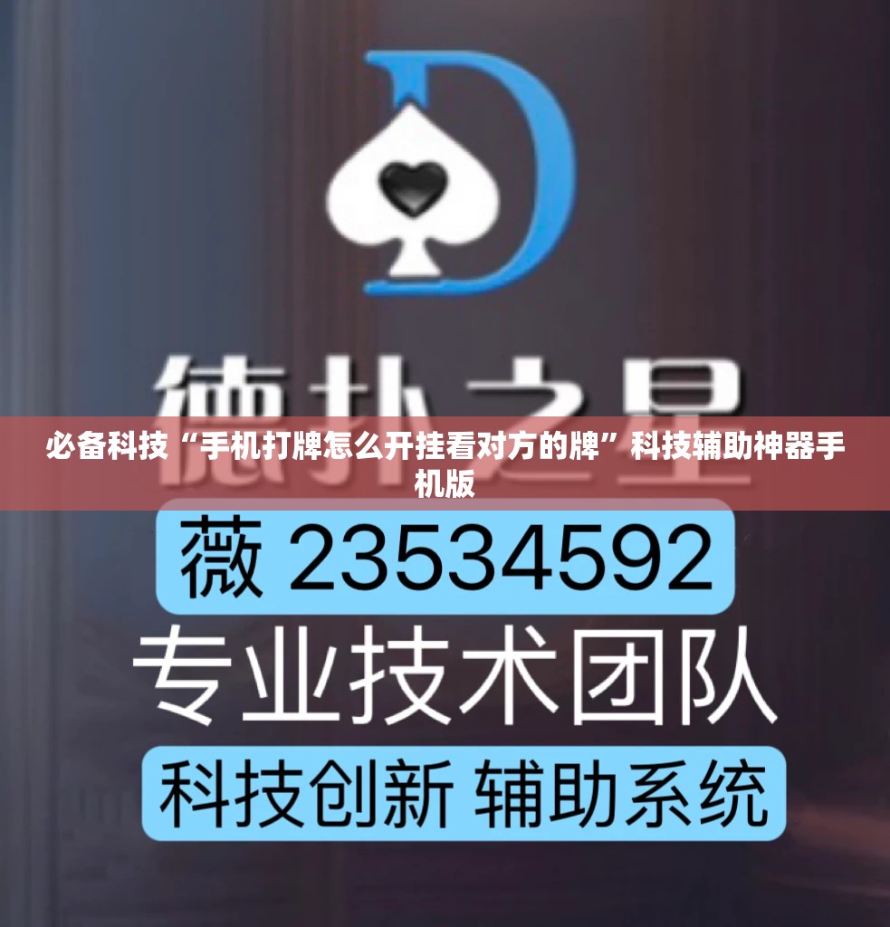 必备科技“手机打牌怎么开挂看对方的牌”科技辅助神器手机版